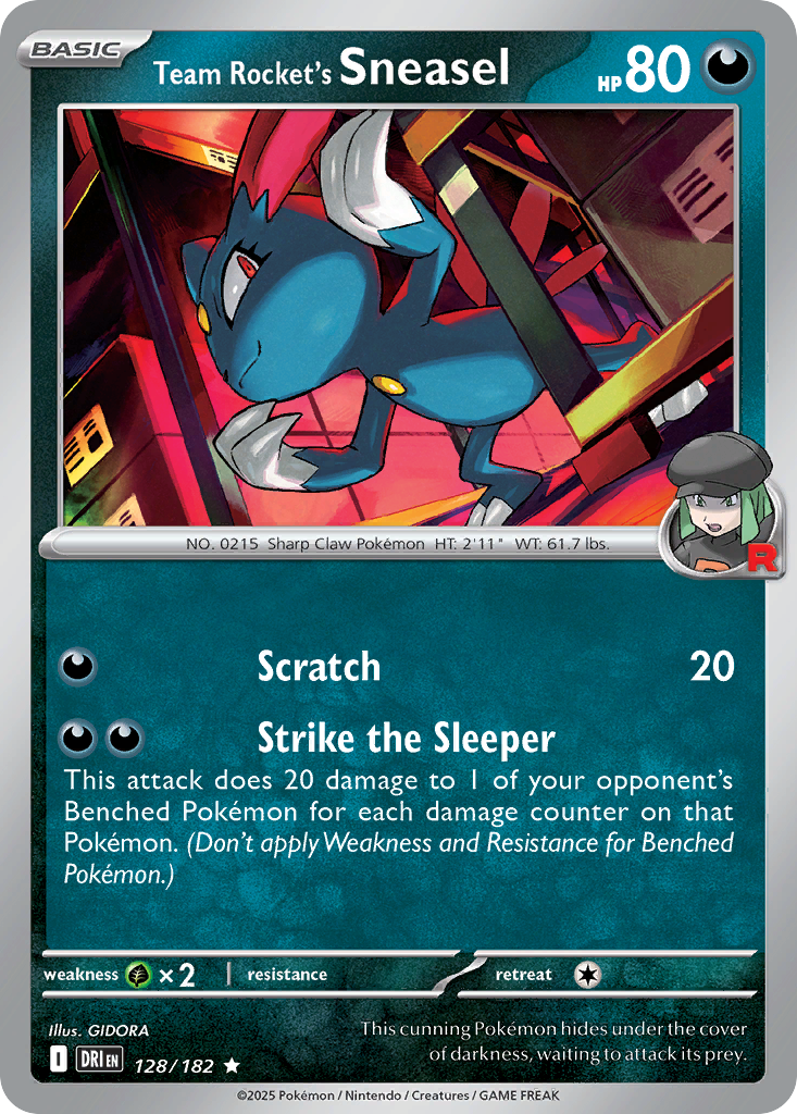 Team Rocket's Sneasel 128/182 Destined Rivals