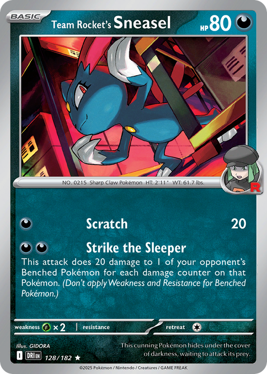 Team Rocket's Sneasel 128/182 Destined Rivals