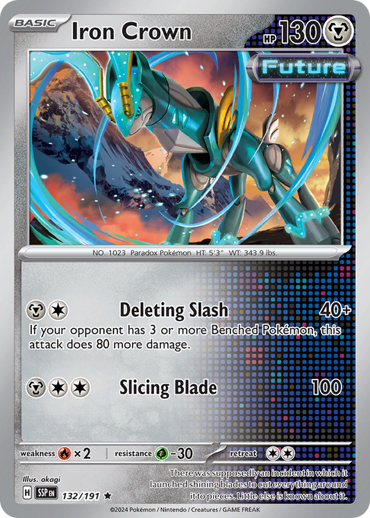 Iron Crown 132/191 Surging Sparks Holo