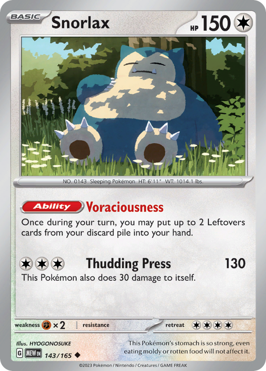 Snorlax 143/165 151