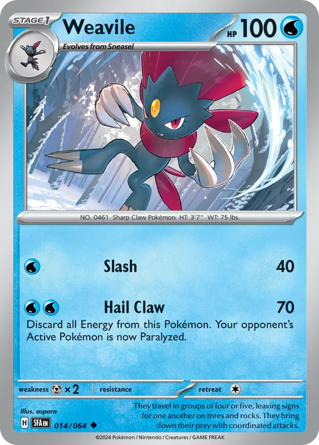 Weavile 014/064 Shrouded Fable