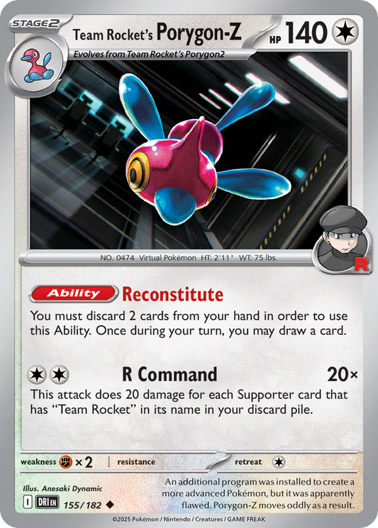 Team Rocket's Porygon-Z 155/182 Destined Rivals