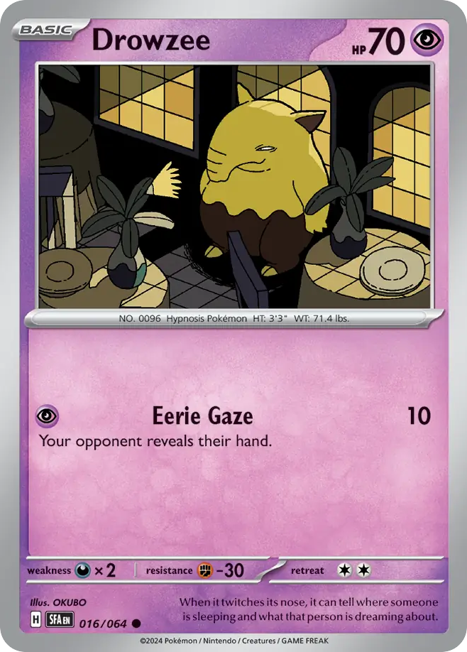 Drowzee 016/064 Shrouded Fable