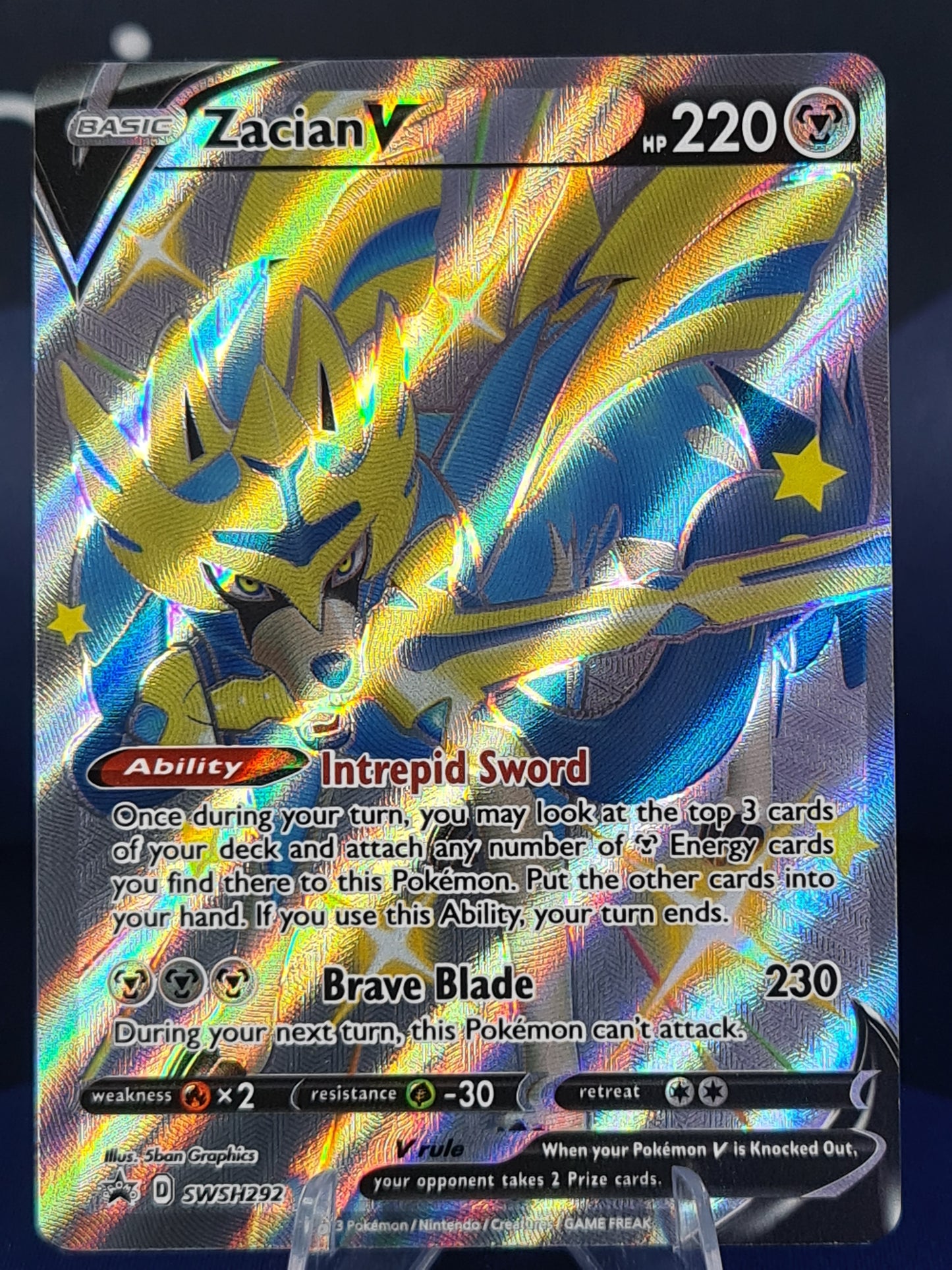 Zacian V SWSH292 Black Star Promo