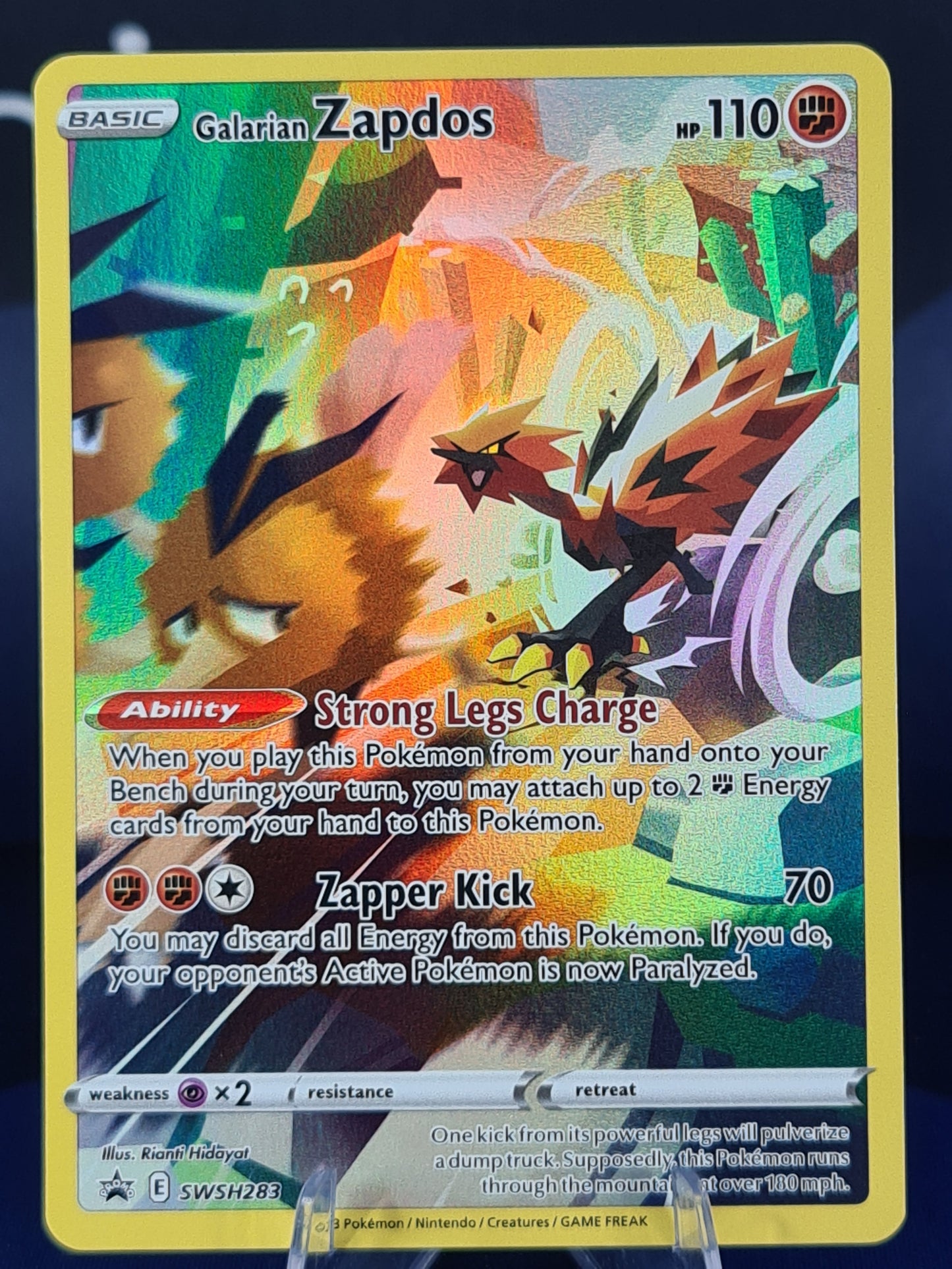 Galarian Zapdos SWSH283 Black Star Promo