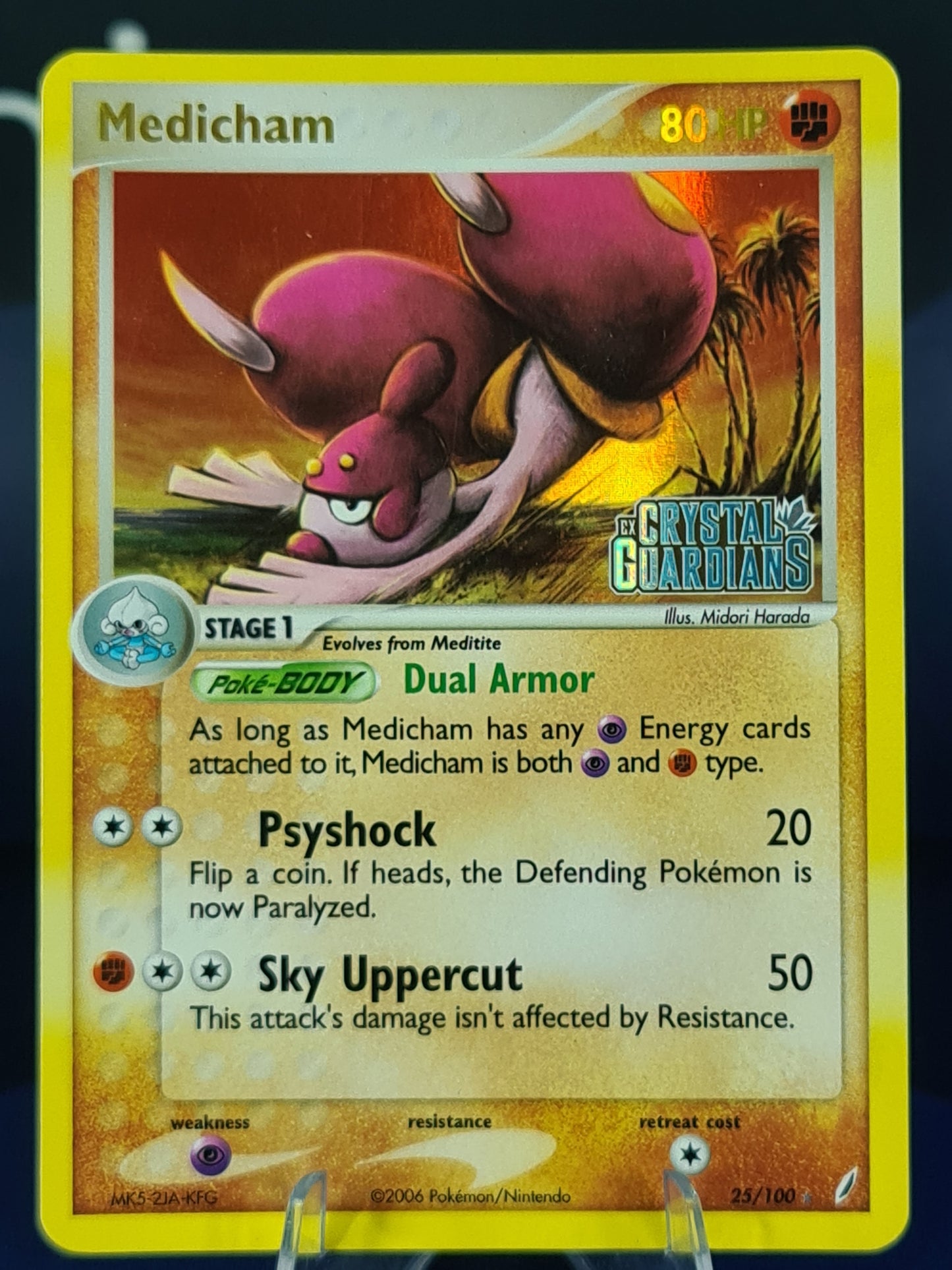 Medicham 25/100 Crystal Guardians Holo