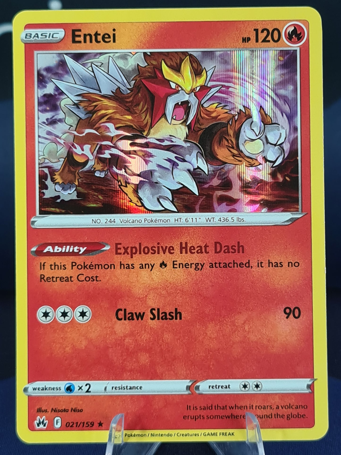 Entei 021/159 Crown Zenith Holo