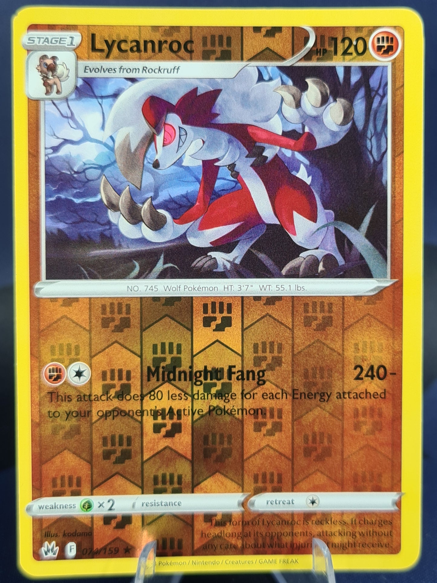 Lycanroc 074/159 Crown Zenith RH