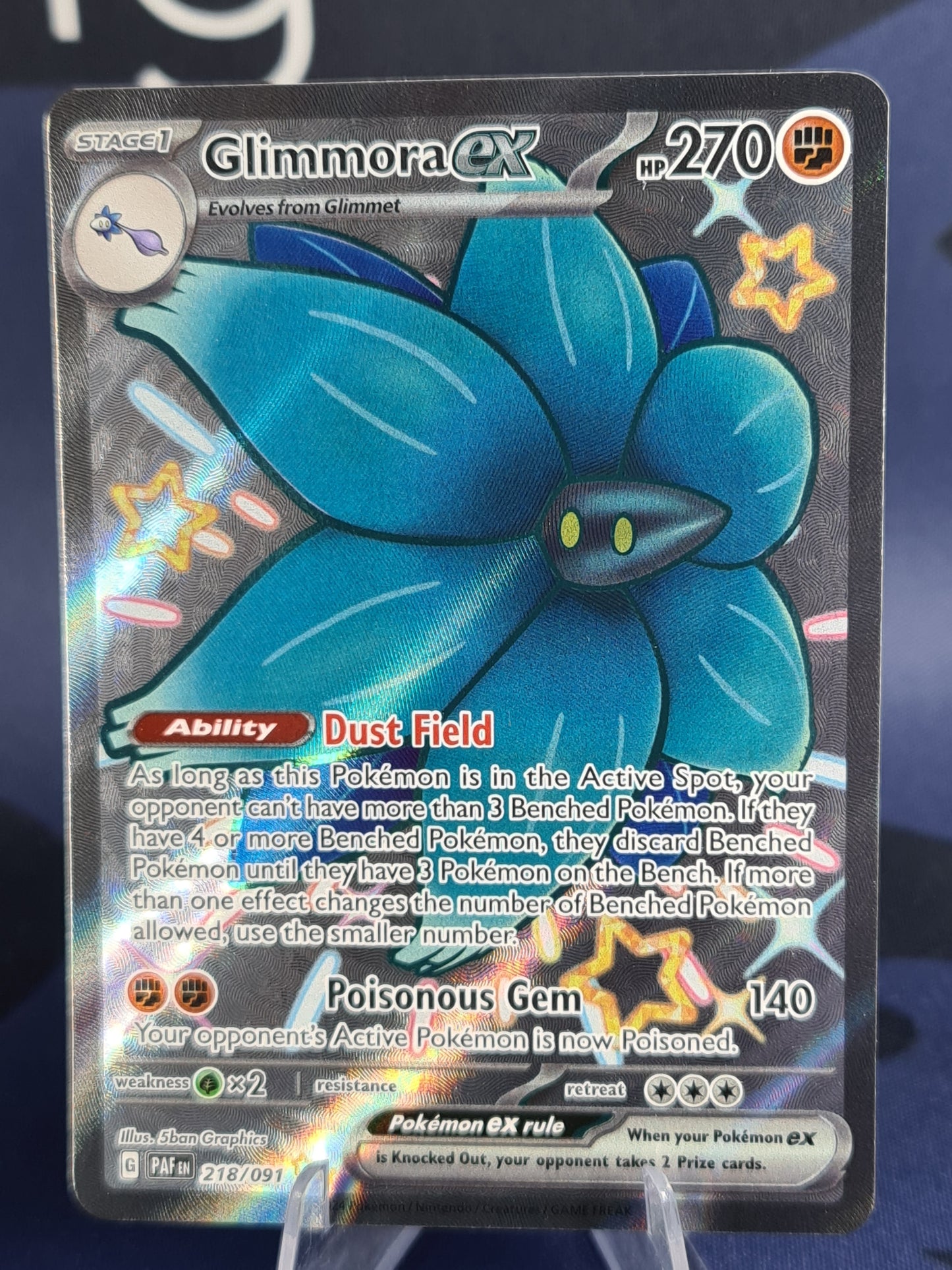 Glimmora ex 218/091 Paldean Fates Shiny Ultra Rare