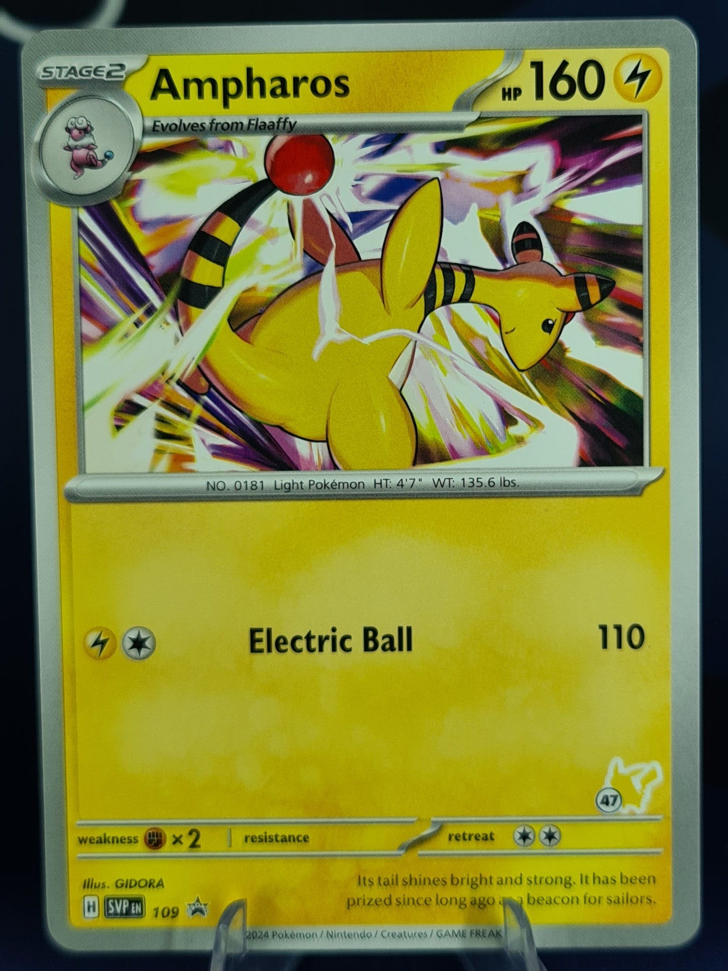 Ampharos SVP109 Black Star Promo
