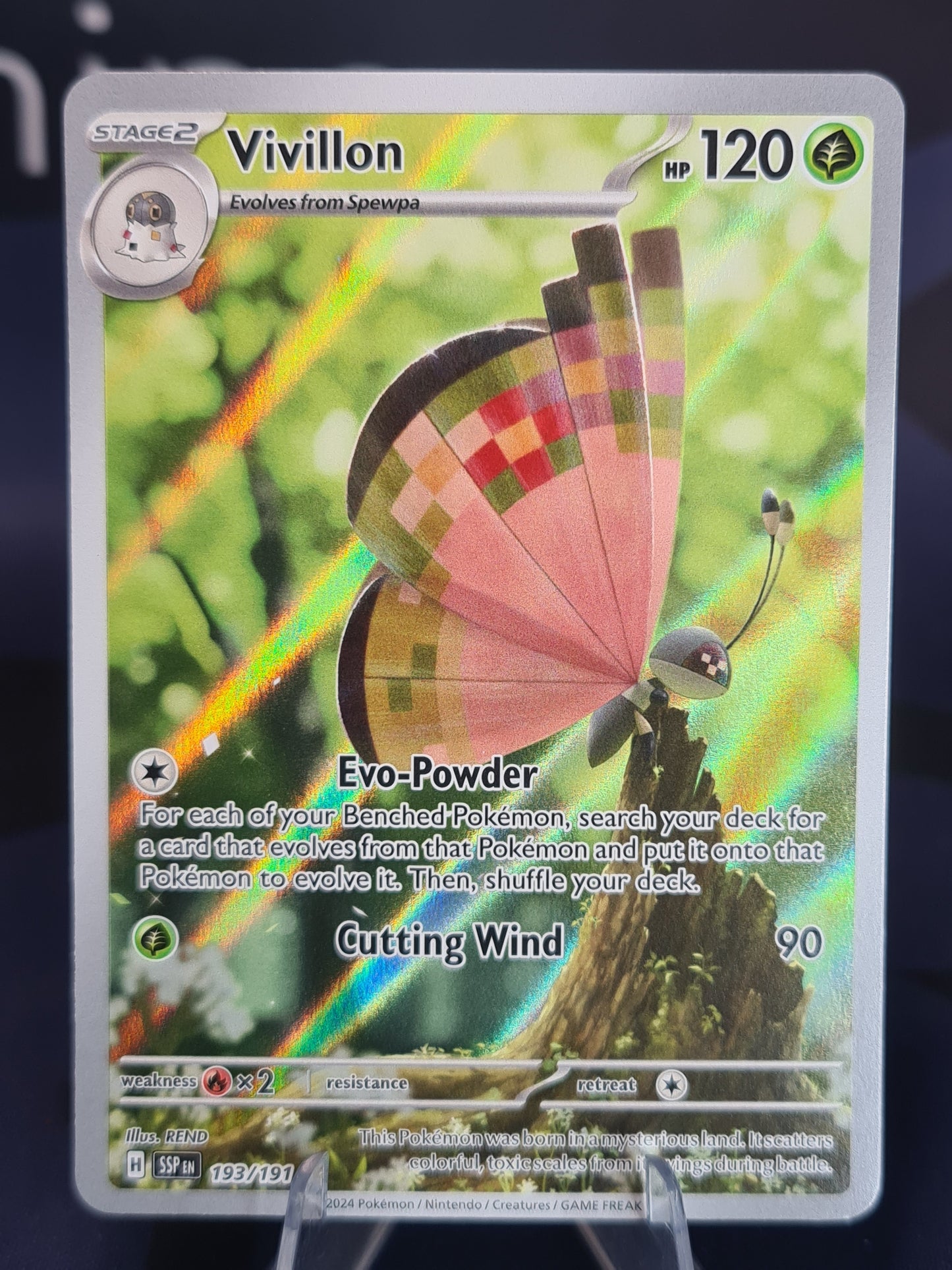 Vivillon 193/191 Surging Sparks Illustration Rare