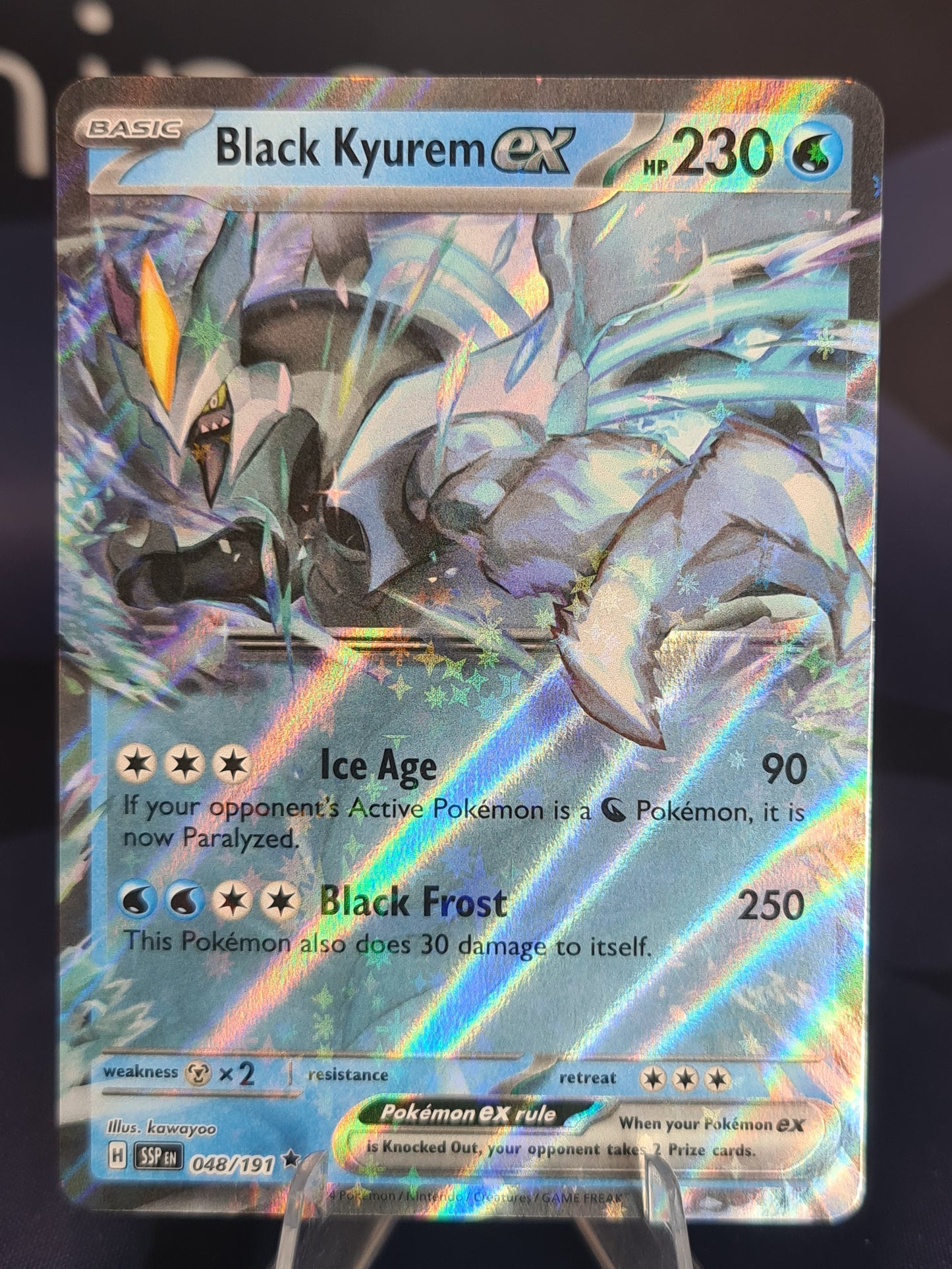 Black Kyurem ex 048/191 Surging Sparks Double Rare