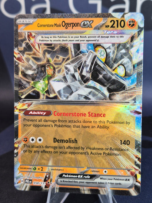 Cornerstone Mask Ogerpon ex 058/131 Prismatic Evolutions Double Rare