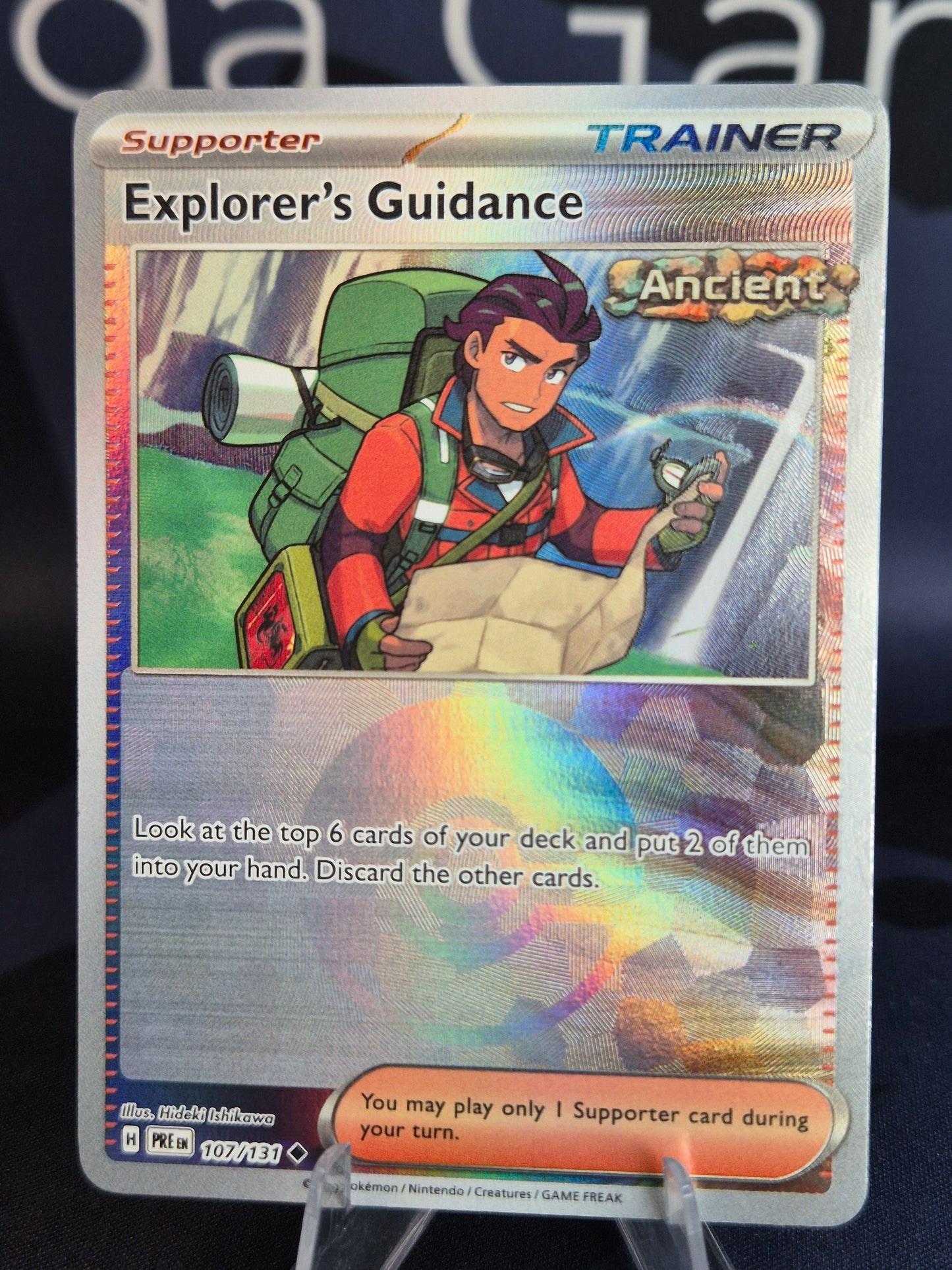 Explorer's Guidance 107/131 Prismatic Evolutions Pokeball Reverse Holo