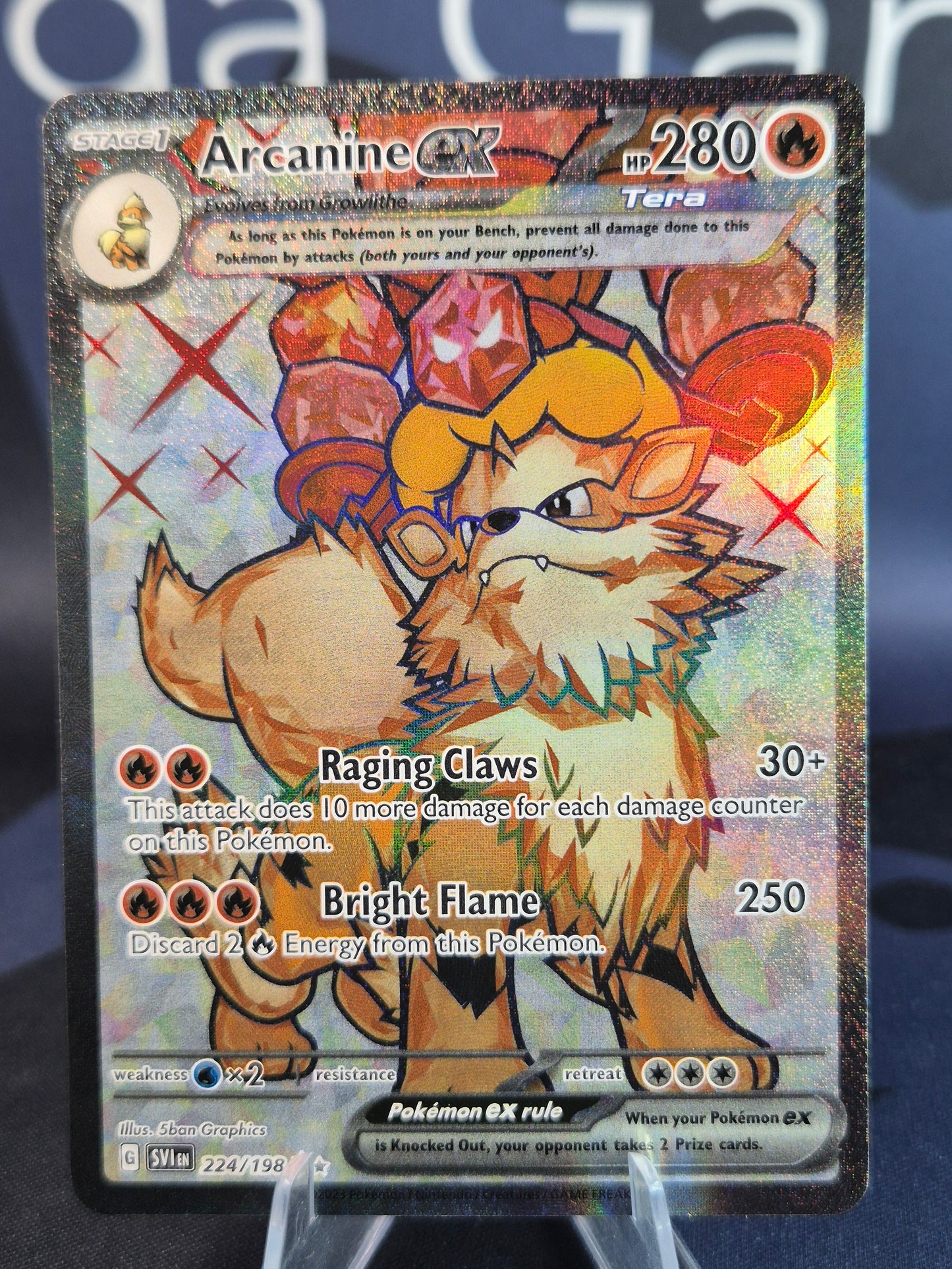 Arcanine ex 224/198 Scarlet Violet Ultra Rare