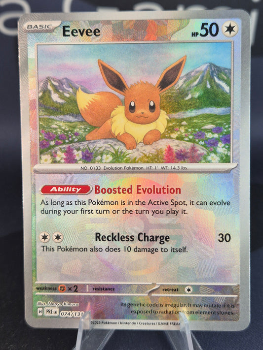 Eevee 074/131 Prismatic Evolutions Pokeball Reverse Holo