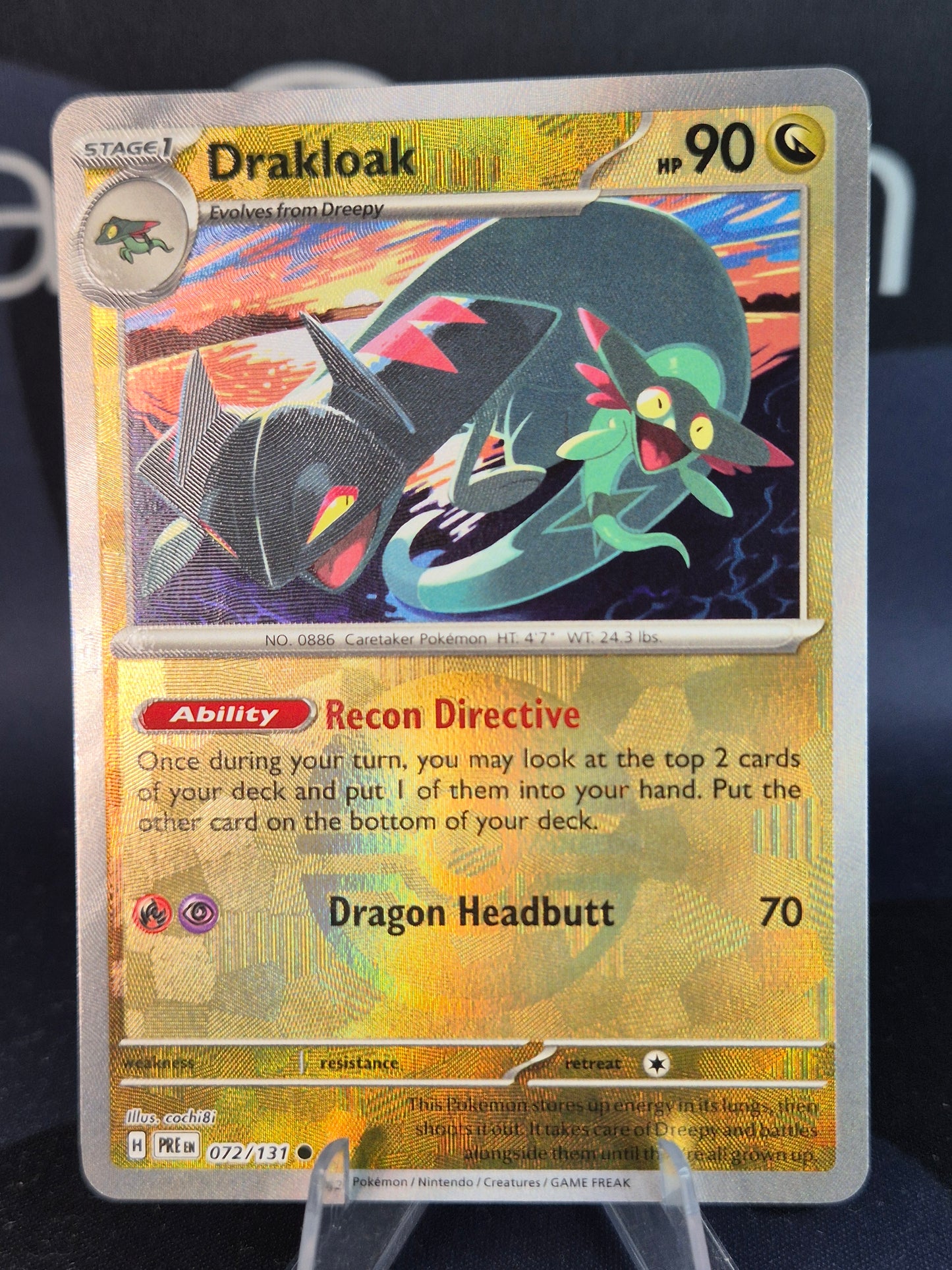Drakloak 072/131 Prismatic Evolutions Reverse Holo Pokeball