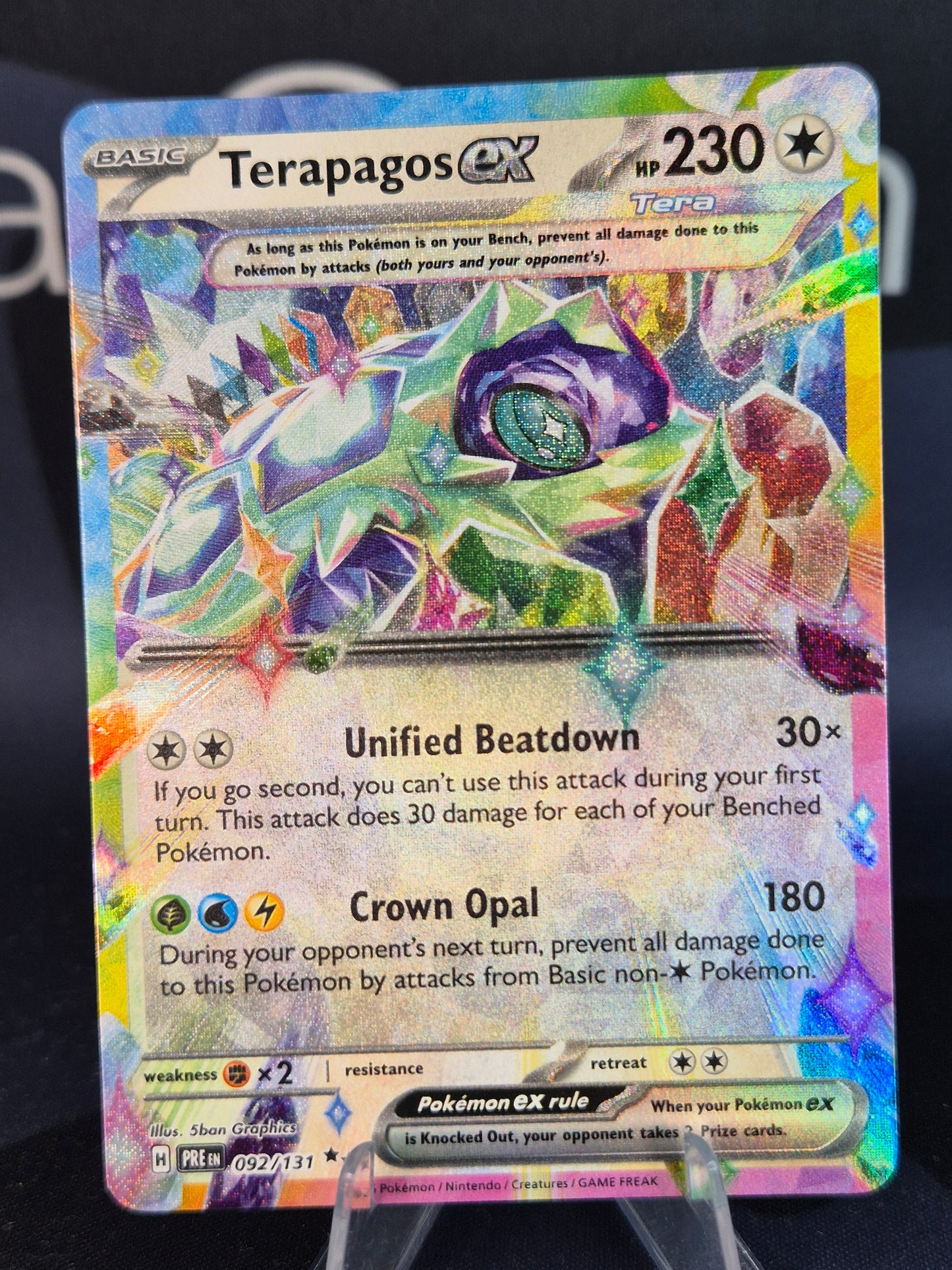 Terapagos ex 092/131 Prismatic Evolutions Double Rare