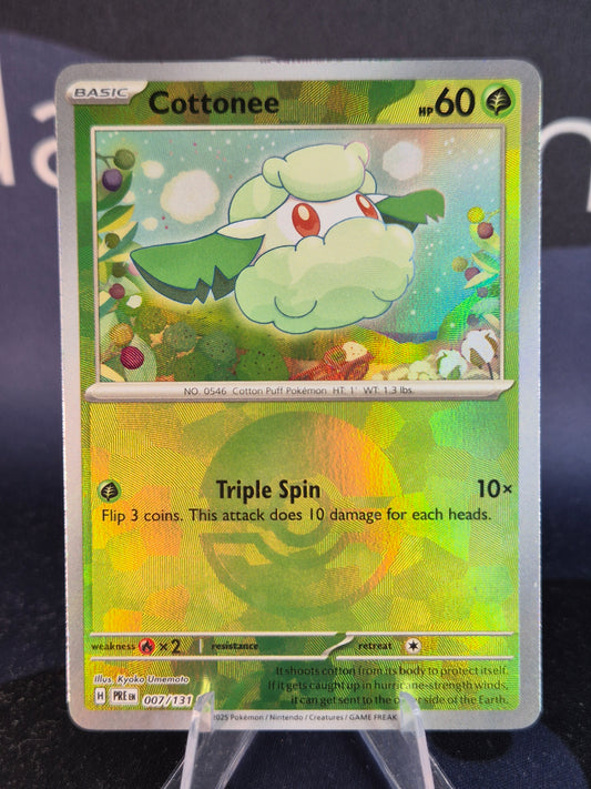 Cottonee 007/131 Pokeball Reverse Holo