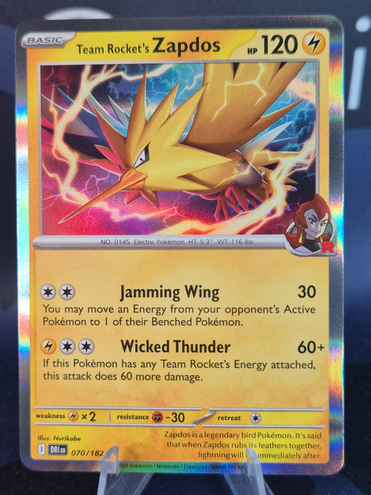 Team Rocket's Zapdos 070/182 Destined Rivals Holo