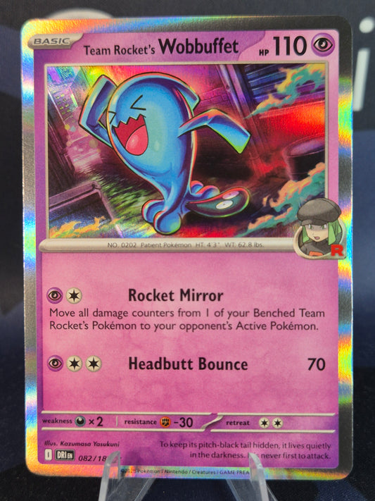 Team Rocket's Wobbuffet 082/182 Destined Rivals Holo