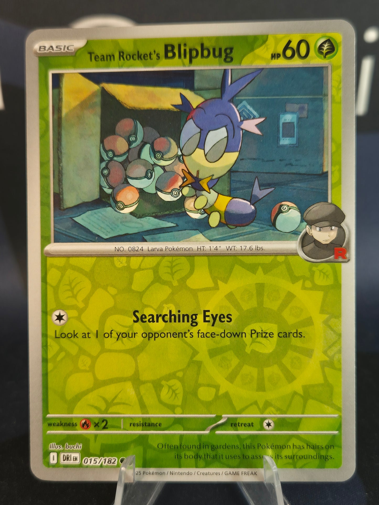 Team Rocket's Blipbug 015/182 Destined Rivals Reverse Holo