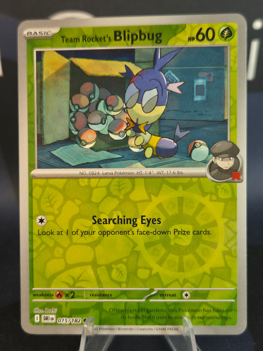Team Rocket's Blipbug 015/182 Destined Rivals Reverse Holo
