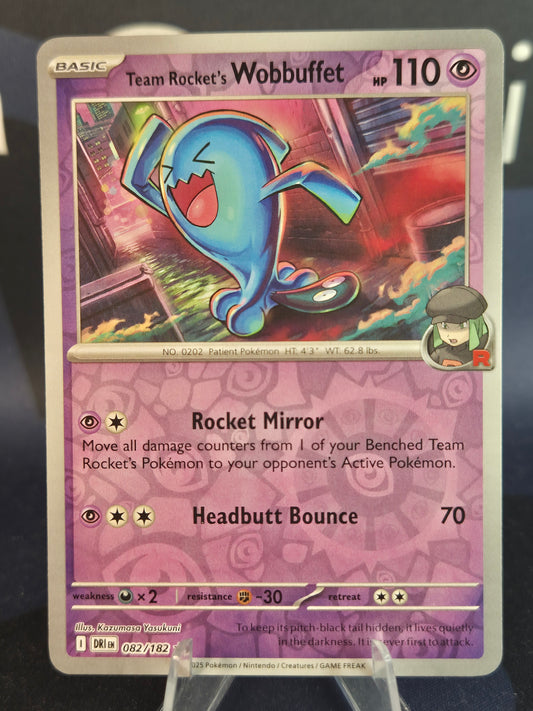 Team Rocket's Wobbuffet 082/182 Destined Rivals Reverse Holo