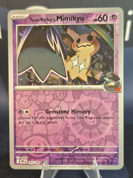 Team Rocket's Mimikyu 087/182 Destined Rivals Reverse Holo