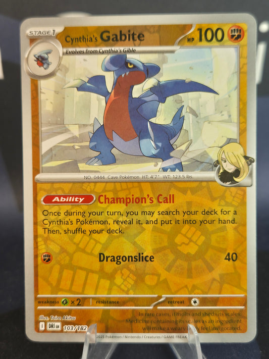Cynthia's Gabite 103/182 Destined Rivals Reverse Holo