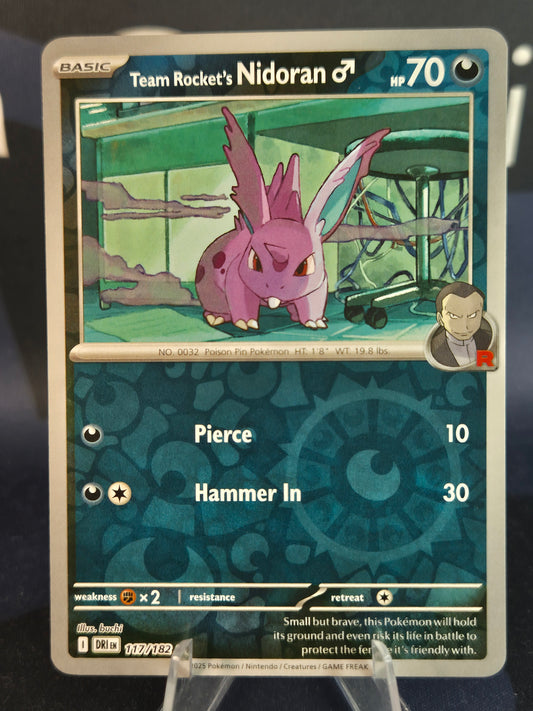Team Rocket's Nidoran (m) 117/182 Destined Rivals Reverse Holo