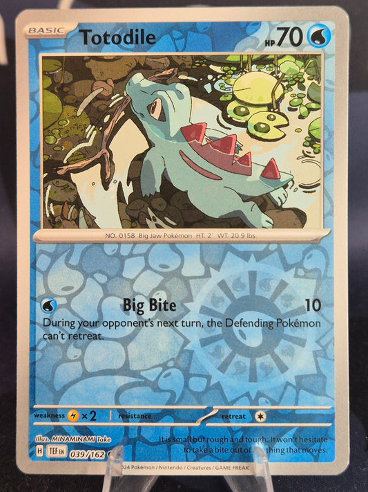 Totodile 039/162 Temporal Forces Reverse Holo