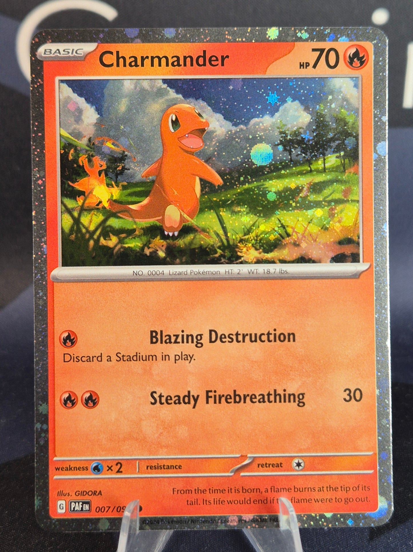 Charmander 007/091 Paldean Fates Holo