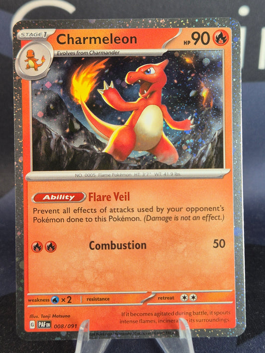 Charmeleon 008/091 Paldean Fates Holo