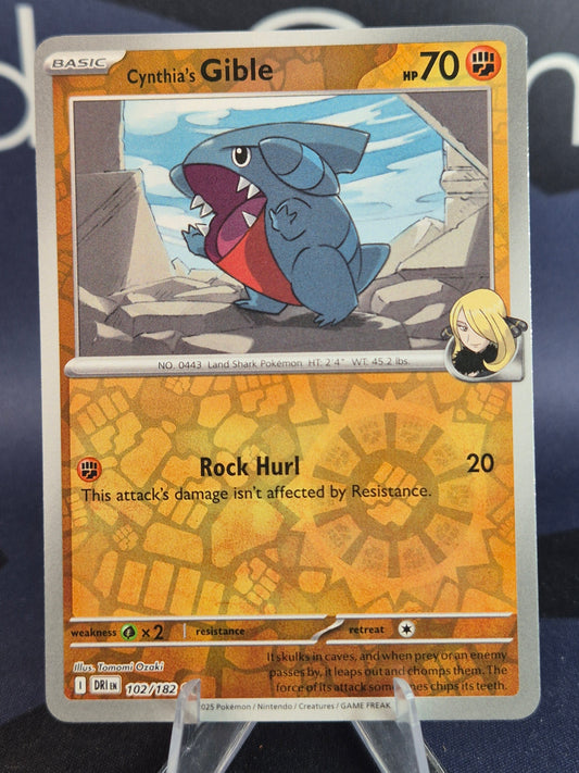 Cynthia's Gible 102/182 Destined Rivals Reverse Holo