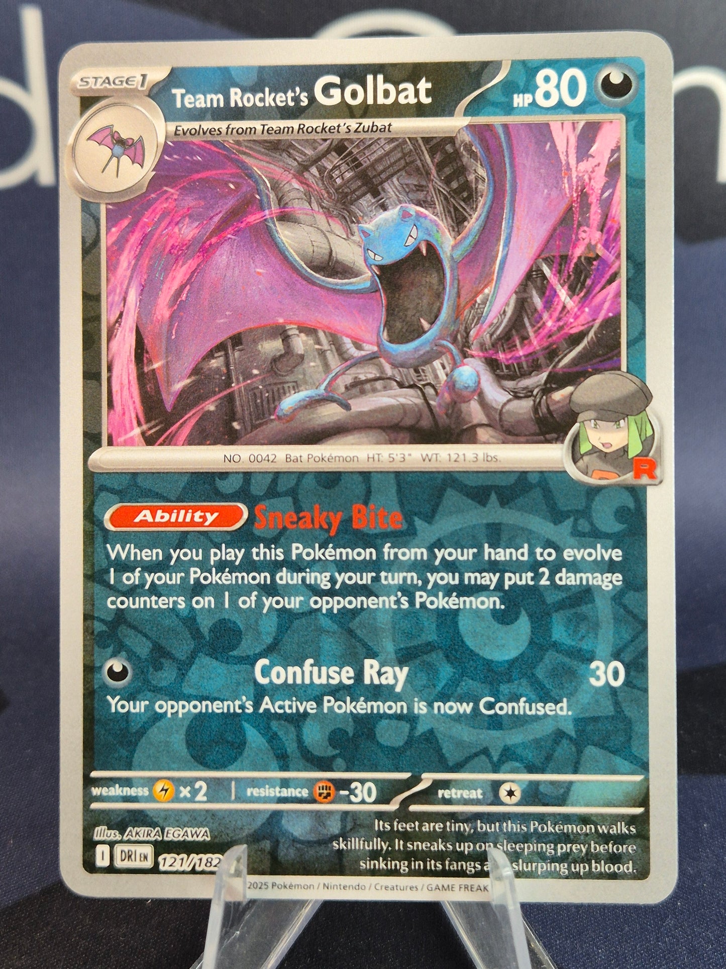 Team Rocket's Golbat 121/182 Destined Rivals Reverse Holo