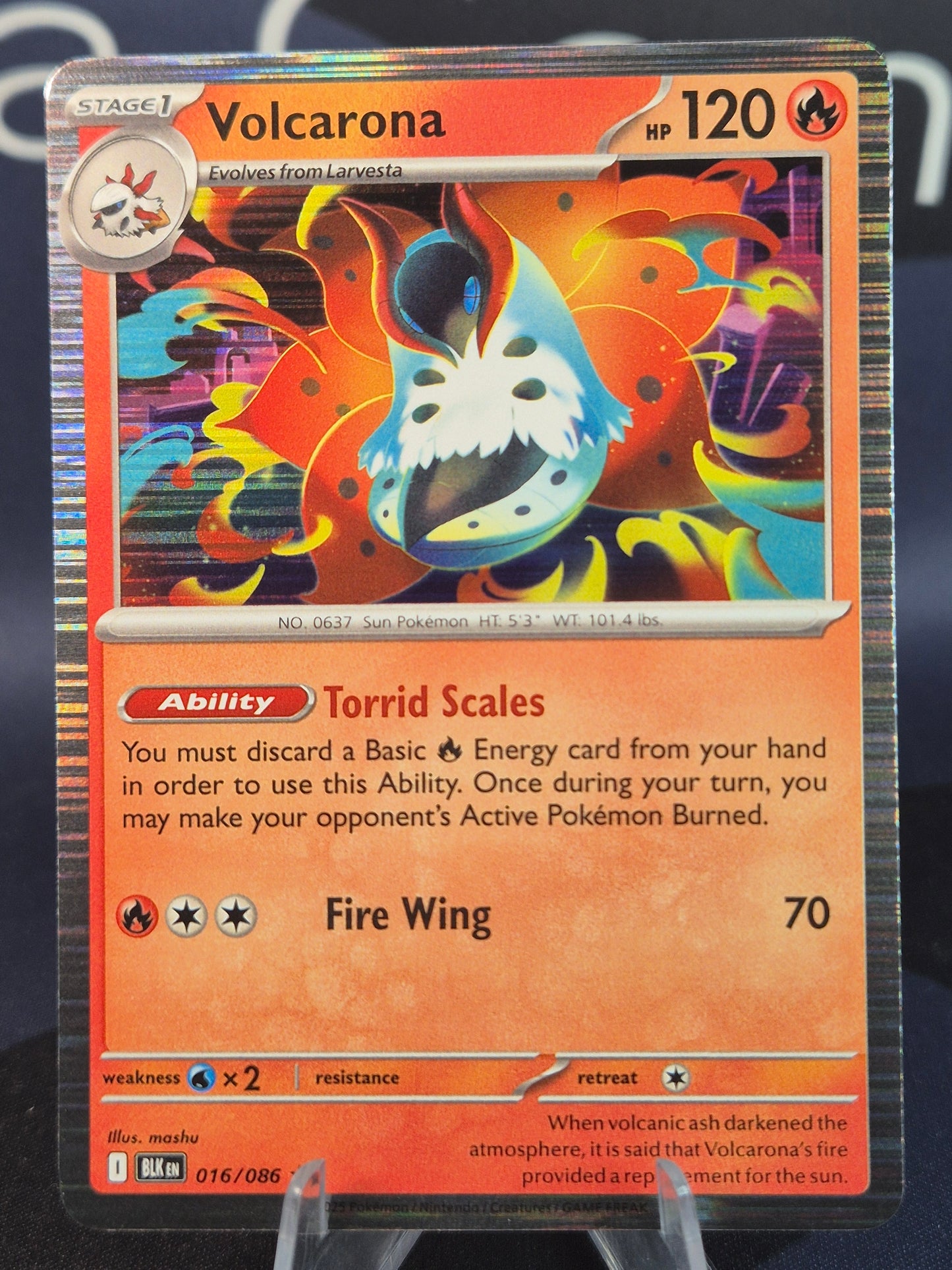 Volcarona 016/086 Black Bolt Holo