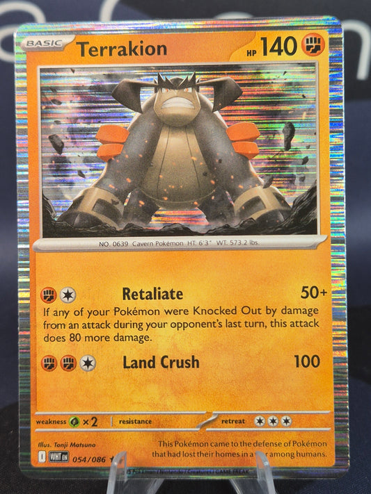 Terrakion 054/086 White Flare Holo
