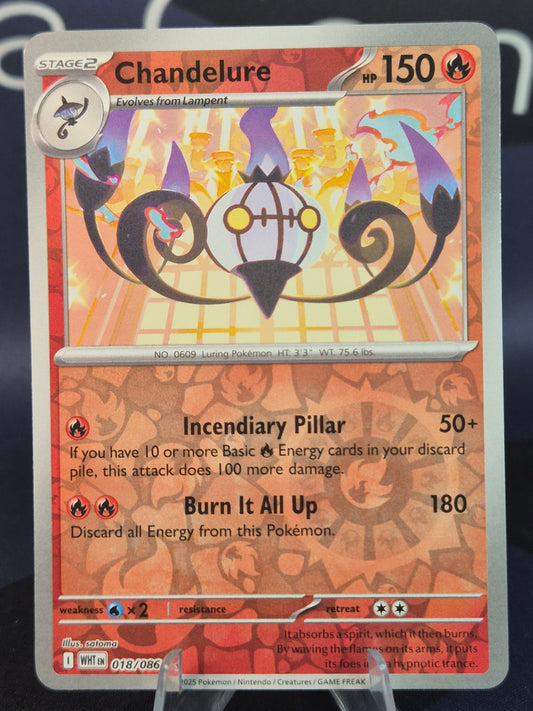 Chandelure 018/086 White Flare Reverse Holo