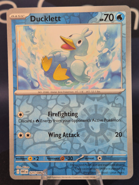 Ducklett 025/086 White Flare Reverse Holo