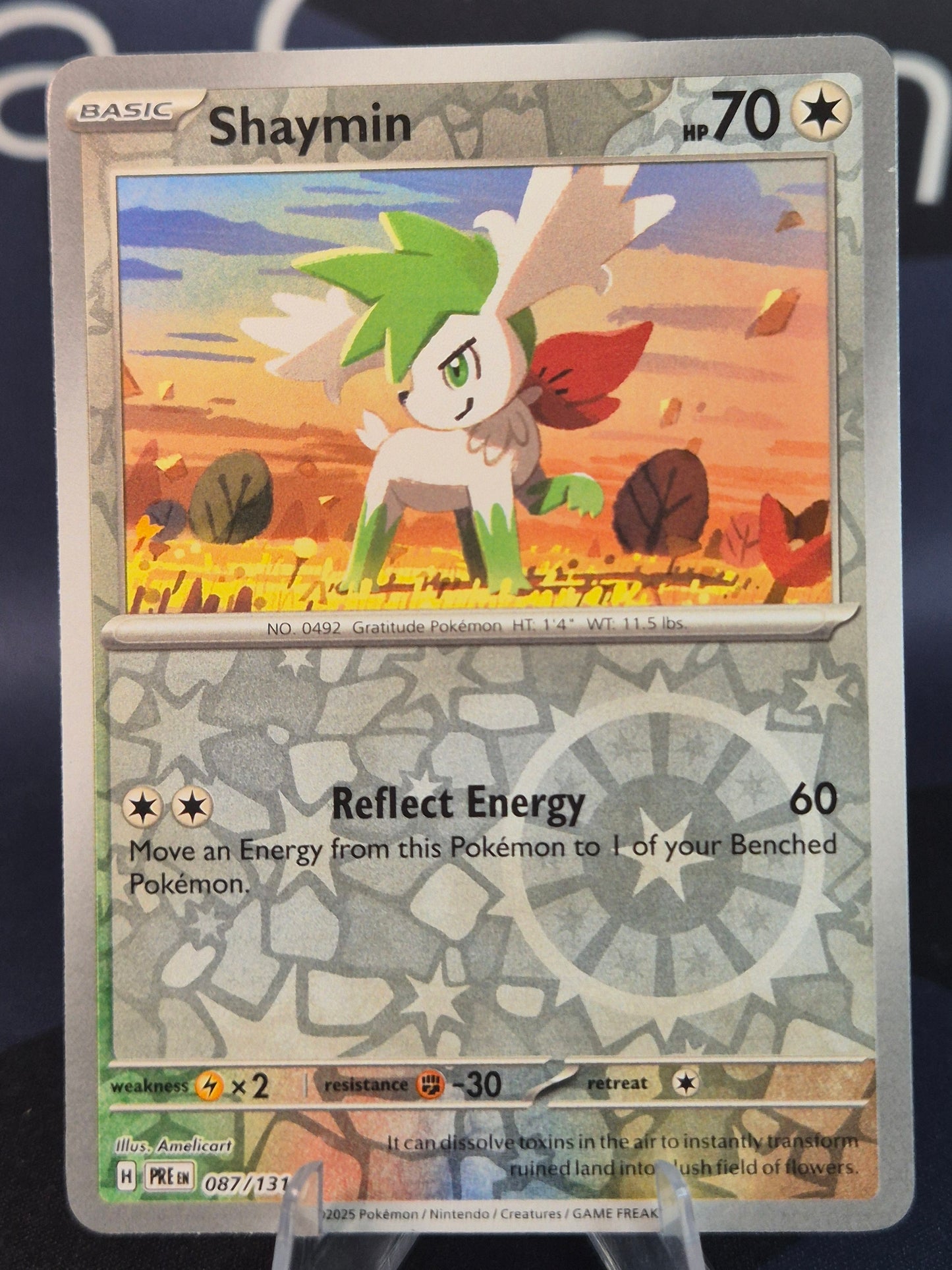 Shaymin 087/131 Prismatic Evolutions Reverse Holo