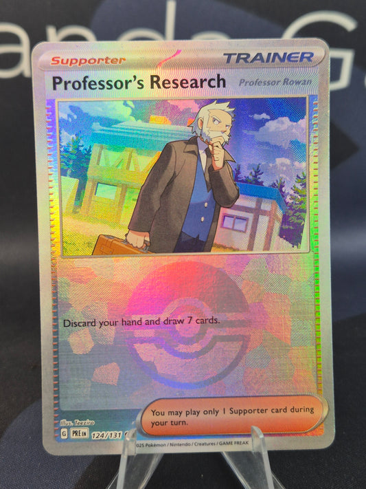 Professor's Research (Rowan) 124/131 Prismatic Evolutions Pokeball Reverse Holo