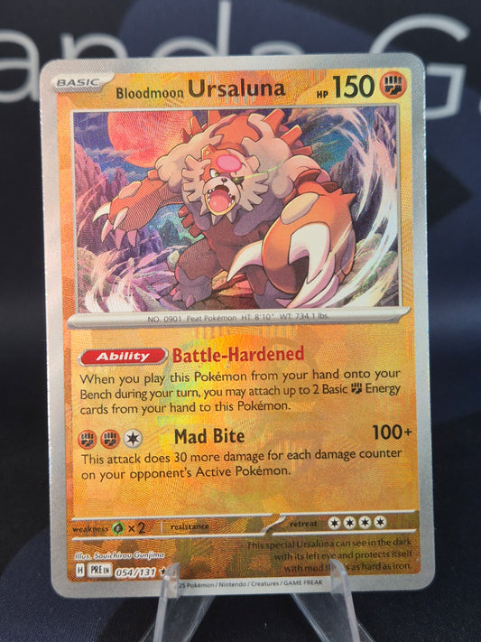 Bloodmoon Ursaluna 054/131 Prismatic Evolutions Masterball Reverse Holo