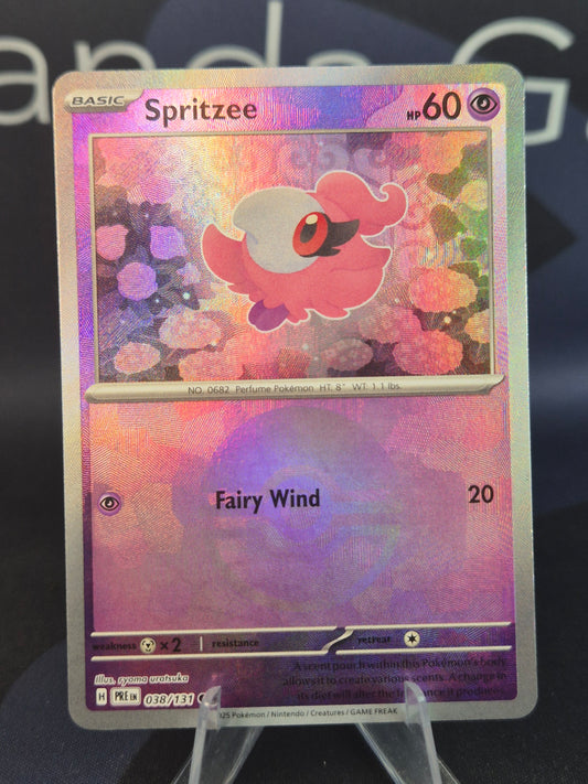 Spritzee 038/131 Prismatic Evolutions Pokeball Reverse Holo