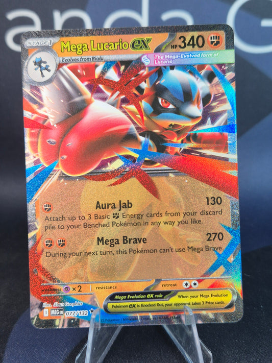 Mega Lucario ex 077/132 Mega Evolution Double Rare