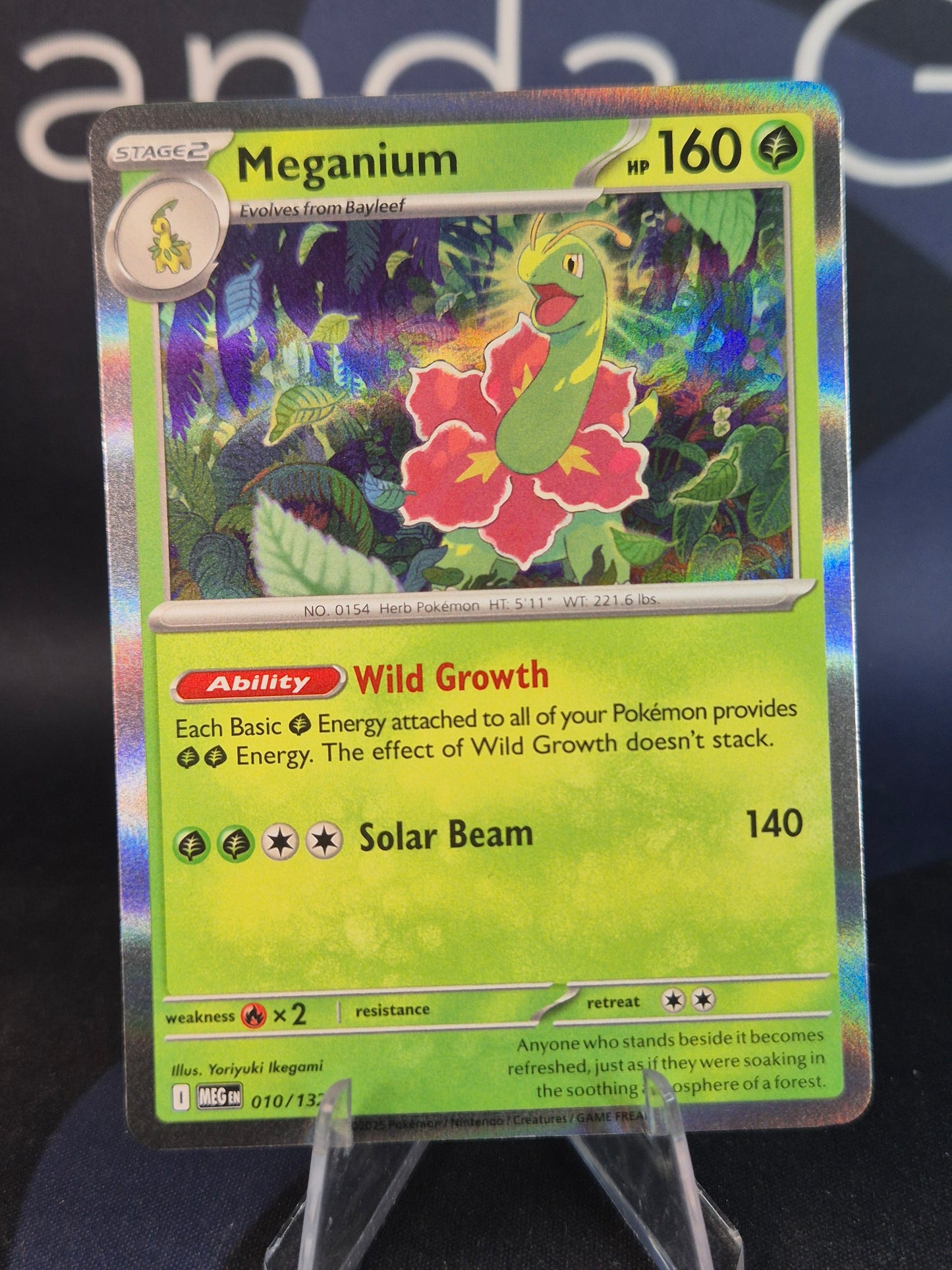 Meganium 010/132 Mega Evolution Holo Rare