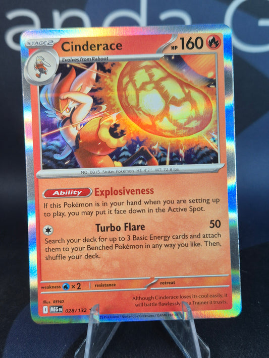 Cinderace 028/132 Mega Evolution Holo Rare