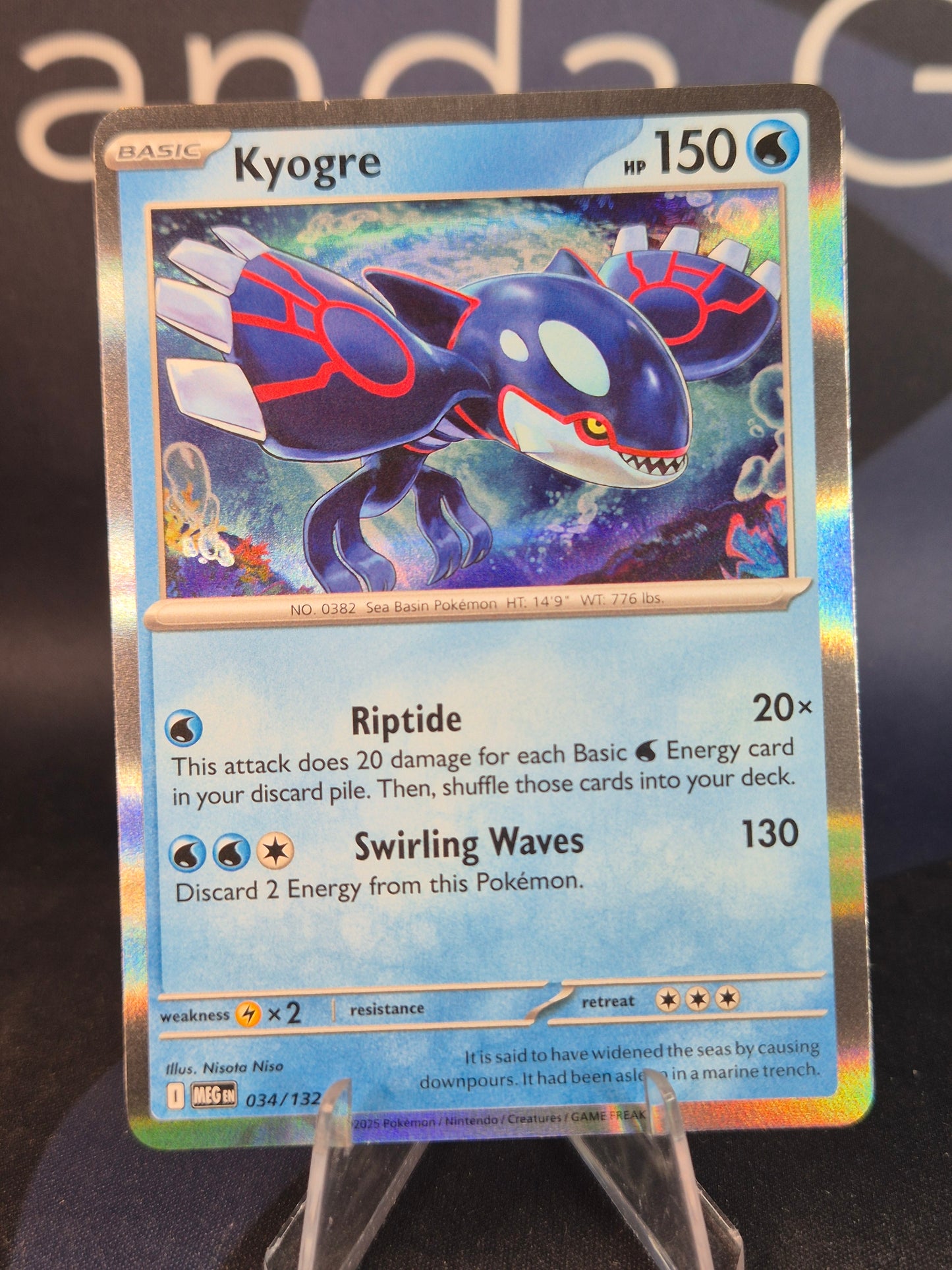 Kyogre 034/132 Mega Evolution Holo Rare