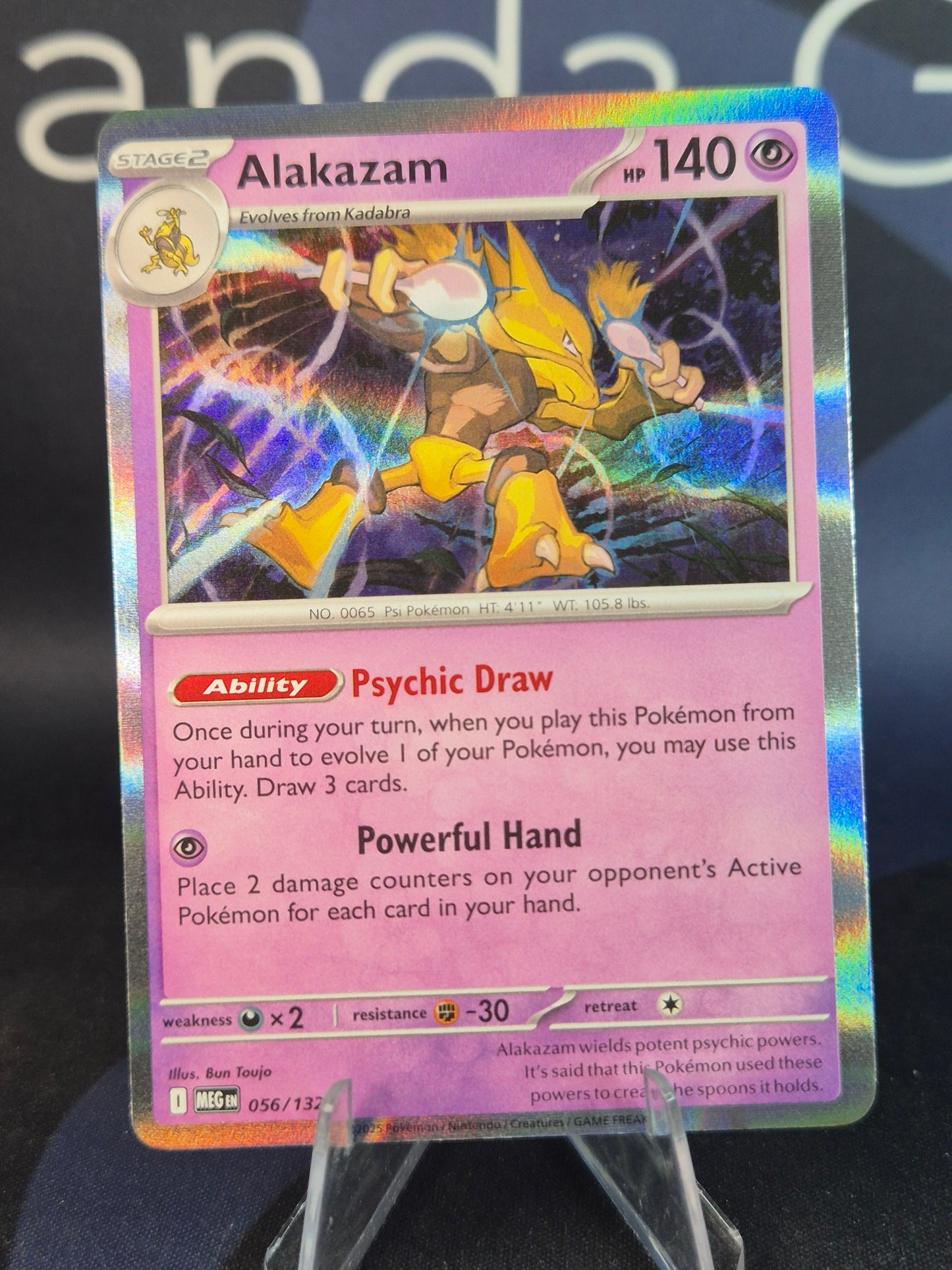 Alakazam 056/132 Mega Evolution Holo Rare