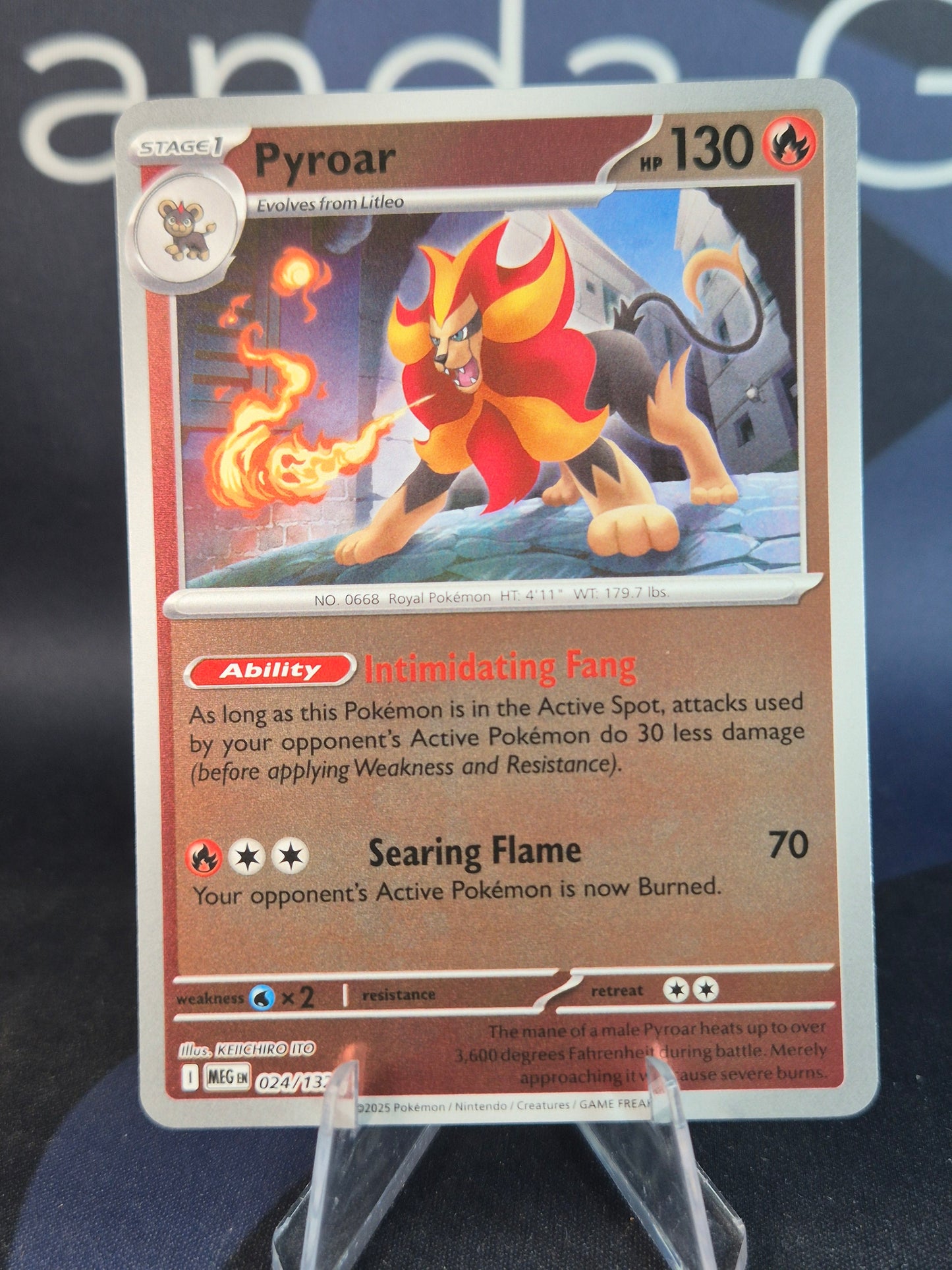 Pyroar 024/132 Mega Evolution Reverse Holo